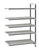 Cambro EXA183064V5480 18" W x 30" L x 64" H Speckled Gray 5 Vented Reinforced Polypropylene Shelf Plates Camshelving Elements XTRA Stationary Add-On Unit
