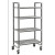 Cambro EXMU214878V5480 48" W Gray Polypropylene 5 Shelves Camshelving Elements XTRA Mobile Unit