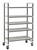 Cambro EXMU244878S4480 24" W x 48" L x 78.25" H Speckled Gray 4 Solid Polypropylene Shelves with 4 Casters Camshelving Elements XTRA Mobile Unit