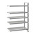 Cambro EXA215484S5480 21"W x 54"L x 84"H Speckled Gray 5 Solid Reinforced Polypropylene Shelf Plates Camshelving Elements XTRA Stationary Add-On Unit
