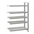 Cambro EXA212484VS5480 24" W Gray Polypropylene Camshelving Elements XTRA Stationary Add-On Unit