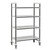 Cambro EXHD185470S4480 18" W x 54" L x 70" H Speckled Gray 4 Solid Polypropylene Shelves with 4 Casters Camshelving Elements XTRA High Density Mobile Starter Unit