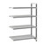 Cambro EXA184272S4480 2400 Lbs. Gray Solid Camshelving Elements XTRA Stationary Add-On Unit