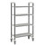 Cambro EXHD243678V4480 36" W Gray Polypropylene 4 Shelves Camshelving Elements XTRA High Density Mobile Starter Unit