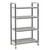 Cambro EXU183072V4480 18" W x 30" L x 72" H Speckled Gray 4 Vented Polypropylene Shelves Camshelving Elements XTRA Stationary Starter Unit