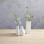 American Metalcraft BVTC4 4" H White Ceramic Crimped Tower Bud Vase