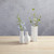 American Metalcraft BVJC4 3.87" H White Ceramic Crimped Jug Bud Vase