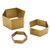 American Metalcraft RHG3 Gold Hexagon Riser Set