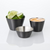 American Metalcraft SATSCB4 4 Oz. Stainless Steel Black Round Sauce Cup