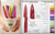Kuhn Rikon 24266 4" Assorted Colors Stainless Steel Straight Paring Knife with Safety Sheath