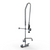 NBR Equipment P3W8S10-PU 8" Centers Stainless Steel Wall Mount Pre-Rinse Faucet Assembly