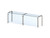 Vollrath CB98653 3/8" Thick Tempered Glass Single Sided Buffet Contemporary Breath Guard