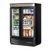 True GDM-14RF-HC-LD 30.38" W Black Powder Coated Steel 2 Low-E Thermal Glass Hinged Doors Radius Front Merchandiser - 115 Volts