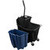 Carlisle 9690403 35 Qt. Black Side Press Wringer & Soiled Water Insert OmniFit Mop Bucket Combo