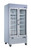 Omcan USA 50126 31.5 Cu. Ft. Stainless Steel 2-Section Reach-In Merchandiser Refrigerator - 115 Volts
