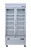 Omcan USA 50126 31.5 Cu. Ft. Stainless Steel 2-Section Reach-In Merchandiser Refrigerator - 115 Volts