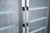 Omcan USA 50126 31.5 Cu. Ft. Stainless Steel 2-Section Reach-In Merchandiser Refrigerator - 115 Volts