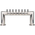 Micro Matic PT4A-8PSS Stainless Steel 8 Chrome-Plated Brass Faucets Air Cooled Pass-Thru Draft Beer Tower