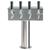 Micro Matic D7744PSSKR Stainless Steel 4 Faucets Glycol Cooled T Style Draft Beer Tower