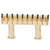 Micro Matic DPT410PVDKR Brass 10 Faucets Glycol Cooled Double Pedestal Draft Beer Tower
