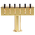 Micro Matic DS-256-PVD Brass 6 Faucets T Style Draft Beer Tower