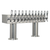 Micro Matic DPT412PSS-3 Stainless Steel 12 Chrome-Plated Brass Faucets Double Pedestal Draft Beer Tower