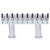Micro Matic DPT410PSSKR Stainless Steel 10 Faucets Glycol Cooled Double Pedestal Draft Beer Tower