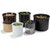 Carlisle 030101 Classic Crock 1.2 Qt. Brown SAN Plastic Round with Snap-On Lid