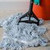 Carlisle 36936500 60" Long Plastic Head Quick-Change Mop Wood Handle