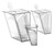 Cal-Mil 356 32 Oz. Clear Polycarbonate Wall Mount Scoop Holder with Lid