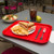 Carlisle CT141805 17.87" L x 14" W Red Polypropylene Rectangular Cafe Tray