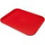 Carlisle CT141805 17.87" L x 14" W Red Polypropylene Rectangular Cafe Tray