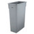 Winco PTC-23SG 23 Gal. Gray Rectangular Plastic Slender Trash Can