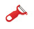 Mercer M33071RDB 4" OA Length High-Carbon Steel Swivel Blade Y-Peeler with Red Handle - 12 per Case