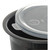 Carlisle 030003 Classic Crock 0.6 Qt. Black SAN Plastic Round with Snap-On Lid
