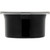 Carlisle 030003 Classic Crock 0.6 Qt. Black SAN Plastic Round with Snap-On Lid