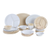 Carlisle KL20325 Kingline 8.75" Dia. Tan Melamine Round 3-Compartment Plate