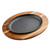 TableCraft Products 10746 9 1/4" x 6 7/8" Oval Cast Iron Sizzle Platter