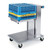 Lakeside 820 31.5" W Stainless Steel Mobile Tray & Glass Cup Rack Dispenser