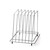 TableCraft Products CBR6 9.5" W x 11" H x 12" D Stainless Steel Black Feet Cutting Board Storage Rack