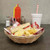 TableCraft Products 1175W 8 1/2" Dia. x 2 1/4"H Hand-Woven Basket