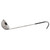 TableCraft Products 9706 14 1/2" 6 Oz. One-Piece Black Vinyl Handle Stainless Steel Ladle