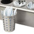 TableCraft Products 34 4 1/2" Dia. x 5-1/2"H Stainless Steel Flatware Cylinder