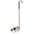 TableCraft Products 9712 15 1/2" 12 Oz. One-Piece Black Vinyl Handle Stainless Steel Ladle