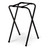 TableCraft Products 23BK 17 1/4" W x 17 1/4" D x 29-3/4" H Single Bar Black Powder Coated Metal Tray Stand