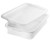 TableCraft Products 1531N 21 1/2" W x 15 3/4" D x 1" H Polypropylene White Food Storage Cover - 12/Case
