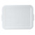 TableCraft Products 1531N 21 1/2" W x 15 3/4" D x 1" H Polypropylene White Food Storage Cover - 12/Case