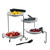 TableCraft Products BKP4 14.5"H Black Four-Tiered Stand