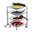 TableCraft Products BKP4 14.5"H Black Four-Tiered Stand