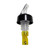 TableCraft Products 4249A 1 - 1/2 Oz.  Clear Spout Cash & Carry Proper Pour With Yellow DipTube And Black Collar
